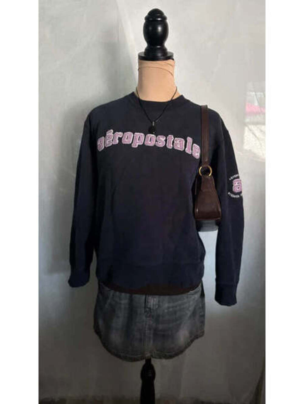 vintage y2k navy aeropostale pullover sweater